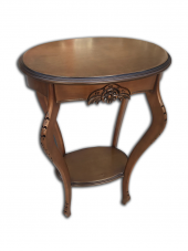 Fiskos ST 17971 Çiçeklik Oyma Model Kaplama Kayın tabla ayak Parlak ceviz ELyapım - 1