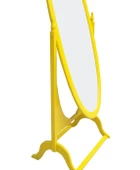 Ayna Oval 17969 Model Ahşap Kayın Ve MDF Parlak SARI Lake flotal Ayna El Yapım - 2