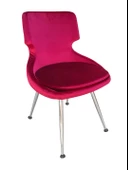 Sandalye 17958 Milenyum Model Metal nikelaj Dökme sünger babyface kumaş El Yapım thumbnail 2