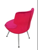 Sandalye 17958 Milenyum Model Metal nikelaj Dökme sünger babyface kumaş El Yapım thumbnail 3