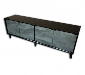 TV Sehpa ST 17959 Modern Konik Ayna Parlak Gri modern Kayın retro ayak El yapım thumbnail 2