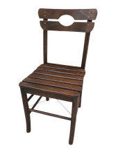 Sandalye 17915 KÖY tip Model Kayın RETRO Ayak Kafes sırt Ceviz Natüre El yapım - 2