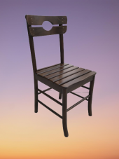 Sandalye 17915 KÖY tip Model Kayın RETRO Ayak Kafes sırt Ceviz Natüre El yapım - 7