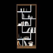 Kitaplık 17893 LABİRENT Torna Model1kalit Suntalem Raf Parlak Beyaz Ceviz El Yapı - 1