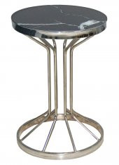 Brc 17884 Bufalo FİSKOS Siyah Mermer Desen Çelik Gümüş Bakır Renk Kaplama El yapı thumbnail 1