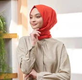 Loryan Scarf Viva Crush Pamuklu Şal 00380  MERCAN - 1