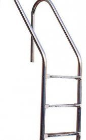 Havuz 17806 Merdiveni 316 Kalite Paslanmaz Çelik CNC kesimli 3lü El Yapım - 2