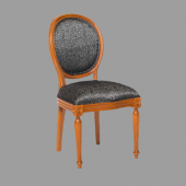 Sandalye 17789 MADALYON Model Kayın RETRO ayak Parlak ceviz Natüre Kum Örgü Kumaş - 2