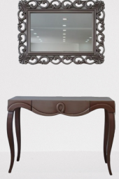 Dresuar 17739 CNC Kayın Aslan ayak eskitme GRİ MDF tabla nakış Ayna çerçeve Elyap - 2