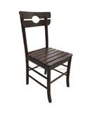 Sandalye 13768 KÖY tip Model Kayın RETRO Ayak Kafes Parlak Ceviz Natüre El Yapı thumbnail 2