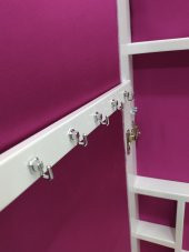 Ayna ST 17711 Takı Dolabı Boy Ahşap Kayın-MDF gövde Parlak BEYAZ Natüre Klasik El Yapım - 2