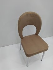 Sandalye ST Ay 17707 Model Metal Nikelaj Ayak 4Ad Ort Babyface kumaş El Yapım - 2