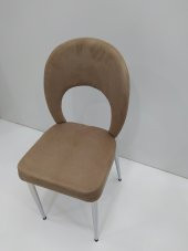Sandalye ST Ay 17707 Model Metal Nikelaj Ayak 4Ad Ort Babyface kumaş El Yapım - 3