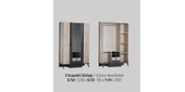 Dolap Urlu 13989 RODİSOHO Antrasit Model Beyaz 3Kapak Model Çekmece Raf Ayna El Yapım - 2