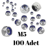 Fiber Somun M5 – DIN 985 –  100'lü Paket Contalı Gevşemez Somun thumbnail 3