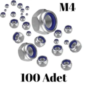 Fiber Somun M4 – DIN 985 –  100'lü Paket Contalı Gevşemez Somun thumbnail 2