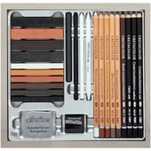 Cretacolor Passion Box Drawing Set Premium Eskiz Çizim Seti 25'li Ahşap Kutu / 40041 thumbnail 3