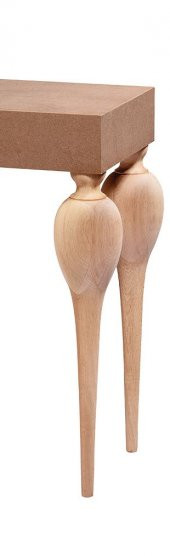 Dresuar 17586 TOMBUL Torna Model HAM Kayın Retro Ayak Orta Çekm MDF tabla El Yapı - 2