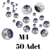 Fiber Somun M4 – DIN 985 –  50'li Paket Contalı Gevşemez Somun thumbnail 3