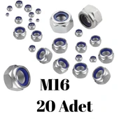 Fiber Somun M16 – DIN 985 –  20'li Paket Contalı Gevşemez Somun thumbnail 3