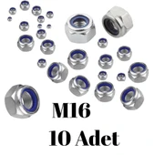 Fiber Somun M16 – DIN 985 –  10'lu Paket Contalı Gevşemez Somun thumbnail 3