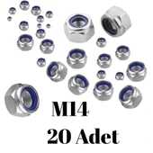 Fiber Somun M14 – DIN 985 –  20'li Paket Contalı Gevşemez Somun thumbnail 3