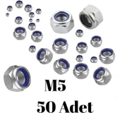 Fiber Somun M5 – DIN 985 –  50'li Paket Contalı Gevşemez Somun thumbnail 3