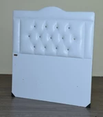 Başlık  90 Lık 17507 Suni Deri Beyaz Dolgun Kapitone Model El Yapım - 2