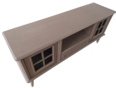 Tv Sehpa ST 17458 Pencere Klasik Model Kayın Torna Retro Ayak HAM Renk El yapım - 1