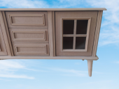 Tv Sehpa ST 17455 WİNDOVS Klasik Model Kayın Torna Retro Ayak HAM Renk El yapım - 6
