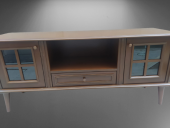 Tv Sehpa ST 17452 Pencere Model Kayın Torna Retro Ayak Parlak Ceviz Renk El yapım - 4