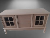 Tv Sehpa ST 17454 Pencere WİNDOVS Klasik Model Kayın Aslan Ayak HAM Renk El yapım thumbnail 3