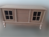 Tv Sehpa ST 17454 Pencere WİNDOVS Klasik Model Kayın Aslan Ayak HAM Renk El yapım thumbnail 5