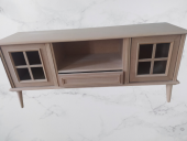 Tv Sehpa ST 17421 Pencere Nakış Klasik Model Kayın ASLAN Ayak HAM Renk El Yapım - 7