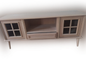 Tv Sehpa ST 17421 Pencere Nakış Klasik Model Kayın ASLAN Ayak HAM Renk El Yapım - 6