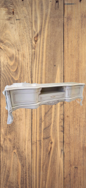 Tv Sehpa ST 17394 Veli Klasik Model Bombe Kayın Aslan Ayak Oyma Nakış Gölge Beyaz - 4