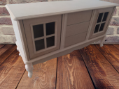 Tv Sehpa ST 17417 Windovs Klasik Model Kayın ASLAN Ayak HAM MDF tabla El yapım - 3