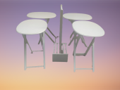 Zigon Sehpa 17388 Oval ÇANTA ahşap MDF Model Torna  Parlak Beyaz Lake Boya El Yapım thumbnail 2