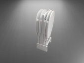 Zigon çanta 17387 Sehpa Oval ahşap MDF Model Torna Parlak Beyaz Lake El Yapım - 3