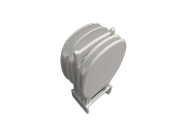 Zigon Sehpa 17388 Oval ÇANTA ahşap MDF Model Torna  Parlak Beyaz Lake Boya El Yapım thumbnail 8