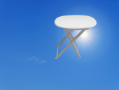 Zigon çanta 17387 Sehpa Oval ahşap MDF Model Torna Parlak Beyaz Lake El Yapım - 5