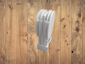 Zigon Sehpa 17388 Oval ÇANTA ahşap MDF Model Torna  Parlak Beyaz Lake Boya El Yapım thumbnail 1