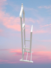 Dilsiz Uşak 17383 Çift Tepe HAVLULUK model PARLAK BEYAZ Lake Askı demonte Kayın - 4