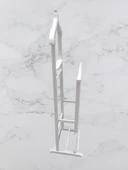 Dilsiz Uşak 17382 Çift Tepeli HAVLULUk model PARLAK BEYAZ Askılık Ahşap Kayın Elyapı thumbnail 5