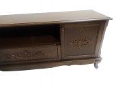 Tv Sehpası ST 17335 Klasik Model Ahşap Kayın Aslan Ayak Oyma Ceviz Renk El Yapım - 5