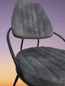 Sandalye 17312 SÜMBÜL Model Metal nikelaj Ortopedik oturum Örgü kumaş El Yapım - 4