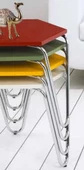 Zigon OSM 11794 PETEK sehpa Metal V Ayak ÇOKLU Renk Tabla Kutu sevk El Yapım - 5