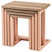 Zigon 16803 C Model Sehpa KAYIN Aslan tekerlek Ayak MDF tabla Kutu sevk EL Yapım thumbnail 2