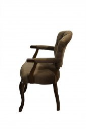 Berjer Aslan Ayak 14595 Model Parlak Ceviz Baby Face Kumaş Kapitone Ort Oturum - 3