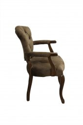 Berjer Aslan Ayak 14595 Model Parlak Ceviz Baby Face Kumaş Kapitone Ort Oturum - 5